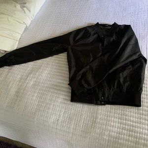 Black bomber jacket